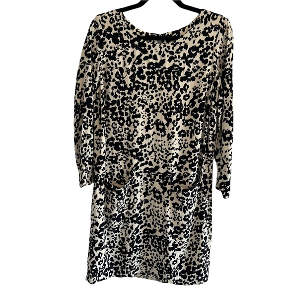 J. Crew Dresses & Skirts - J. Crew Long Sleeves Shift Dress Animal Print Women's 8